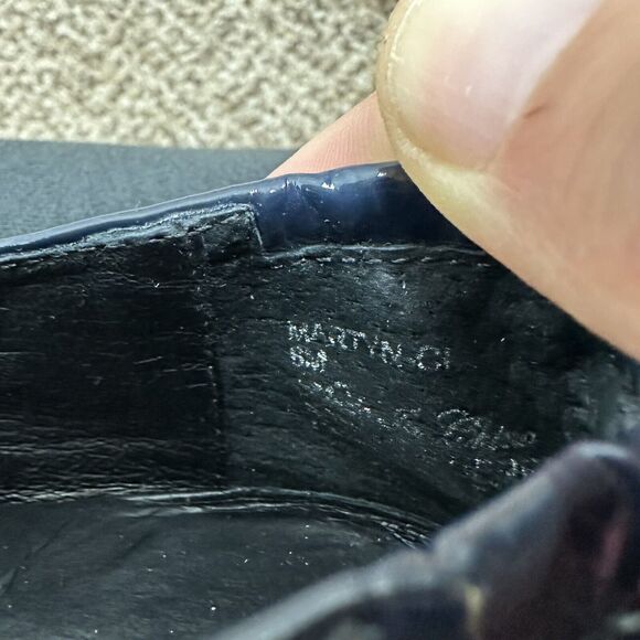 Donald Pliner Martyn Navy Blue Crinkle Slip On Sneaker Sz 6 M - Picture 9 of 9